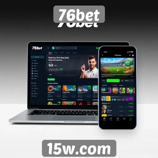 Acessibilidade e design responsivo do site 76bet